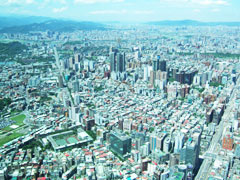 101の展望台より、台北市内
